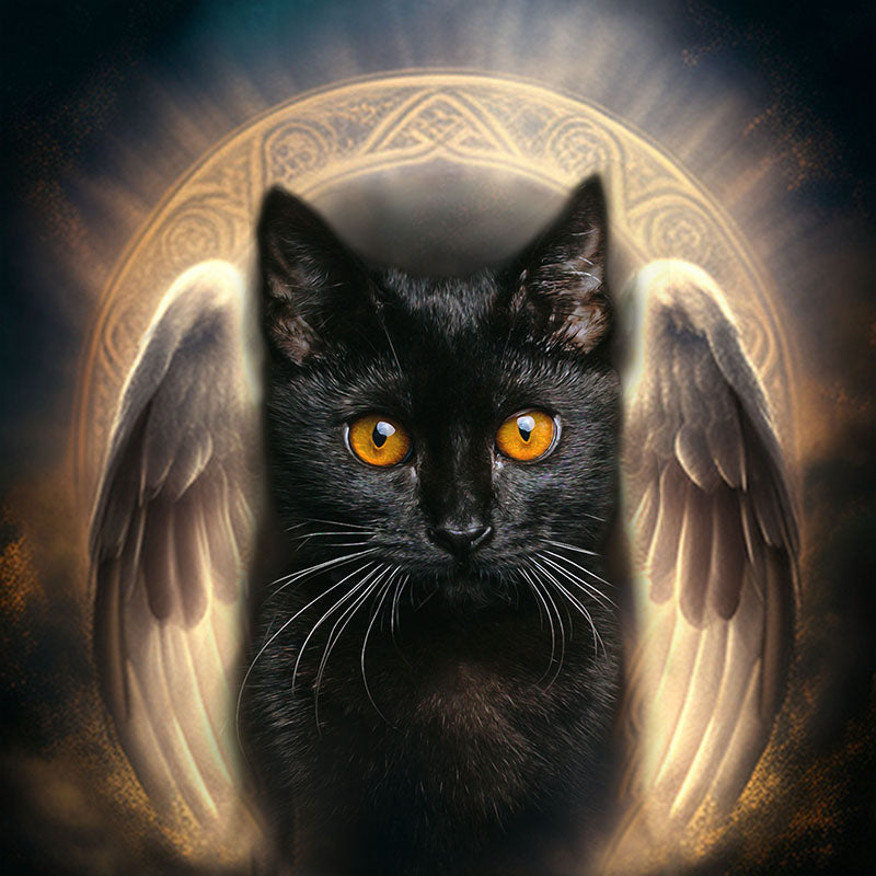 El ángel - retrato sobre lienzo y marco de madera