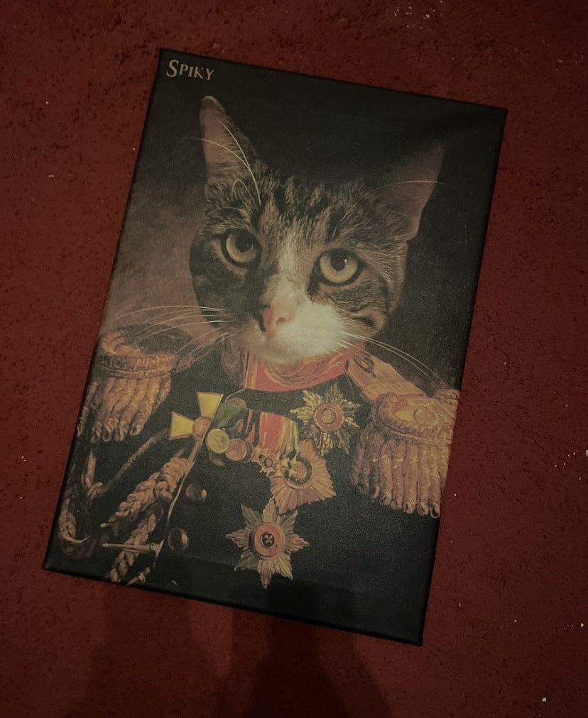 Der Veteran - Porträt auf Leinwand und Holzrahmen