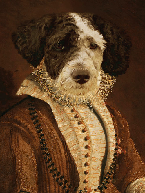 La duquesa - retrato sobre lienzo y marco de madera