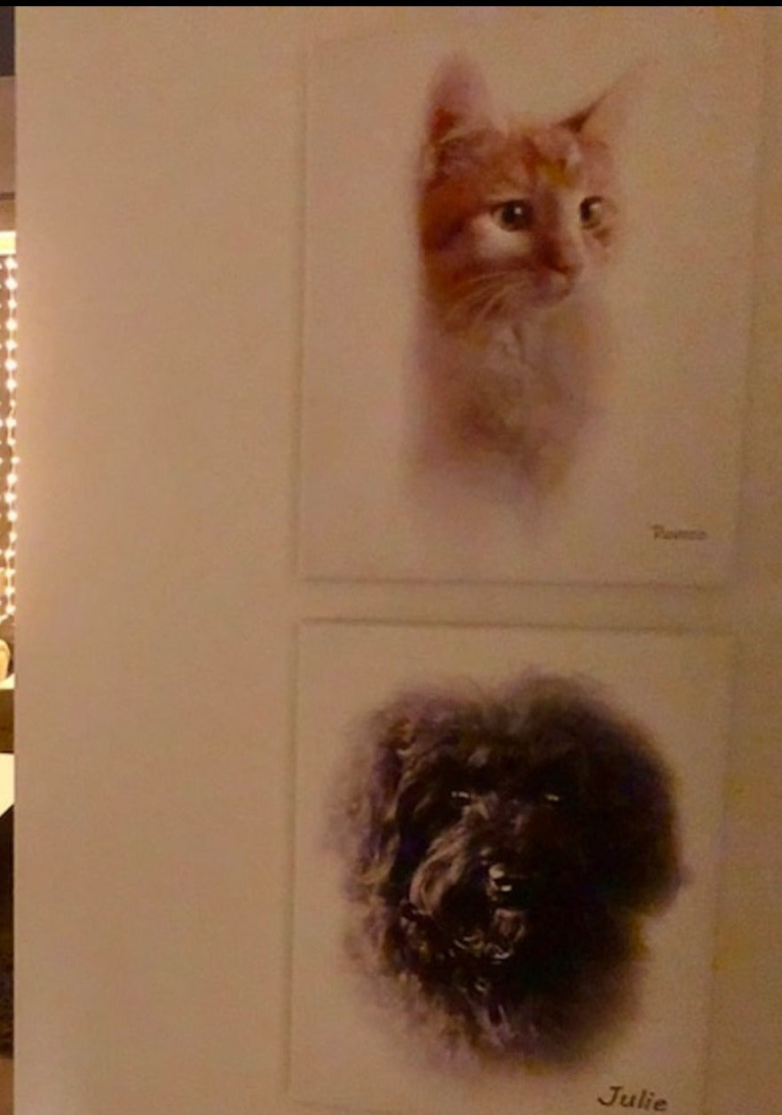 Retrato clásico - Sobre lienzo y marco de madera.