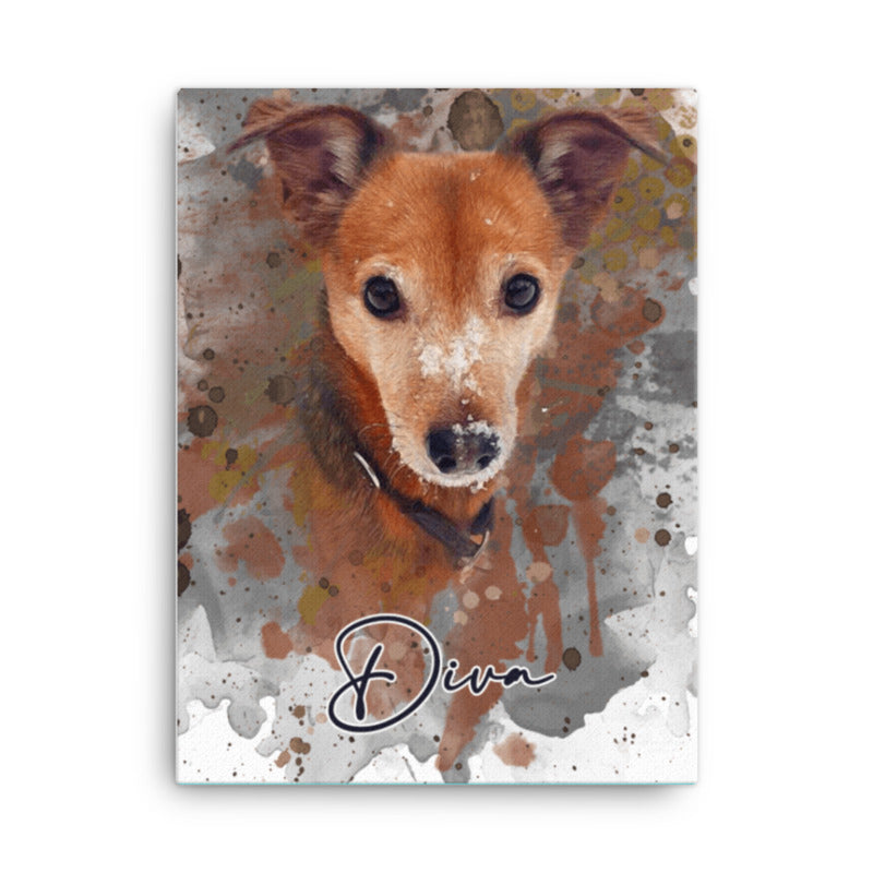 Wasserfarben Portrait von einem Hund