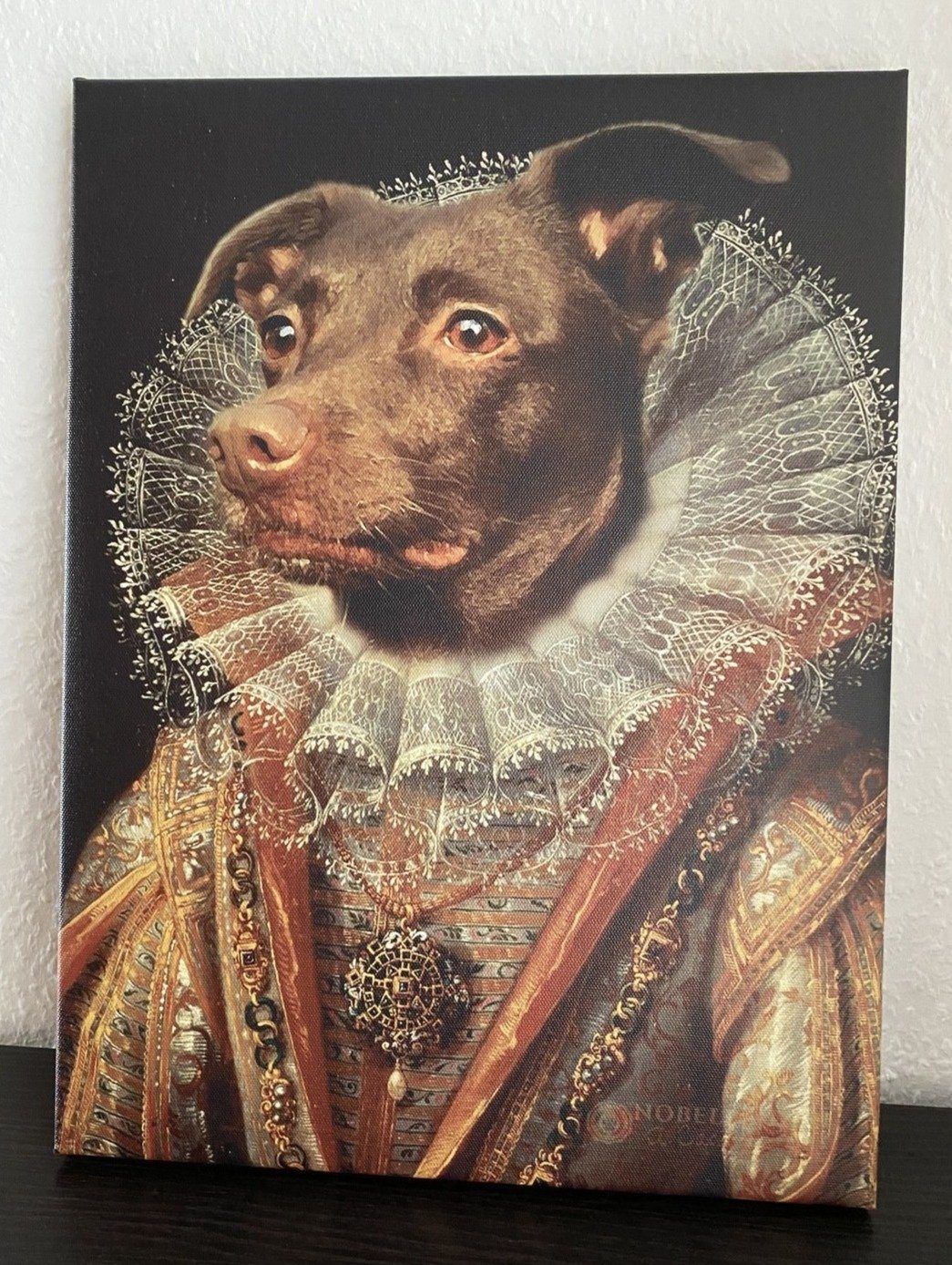 Die Prinzessin - Porträt auf Leinwand und Holzrahmen