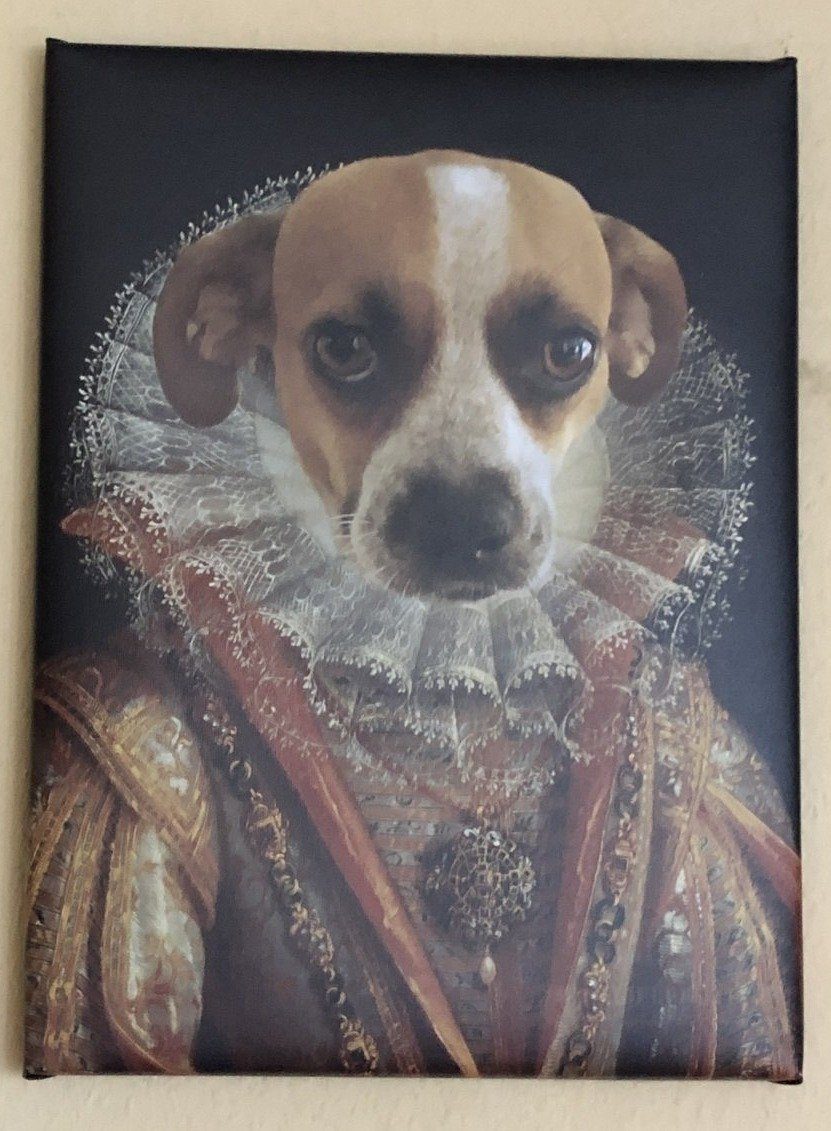 Die Prinzessin - Porträt auf Leinwand und Holzrahmen