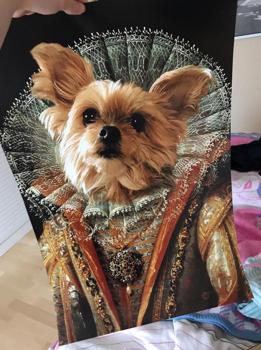 Die Prinzessin - Porträt auf Leinwand und Holzrahmen