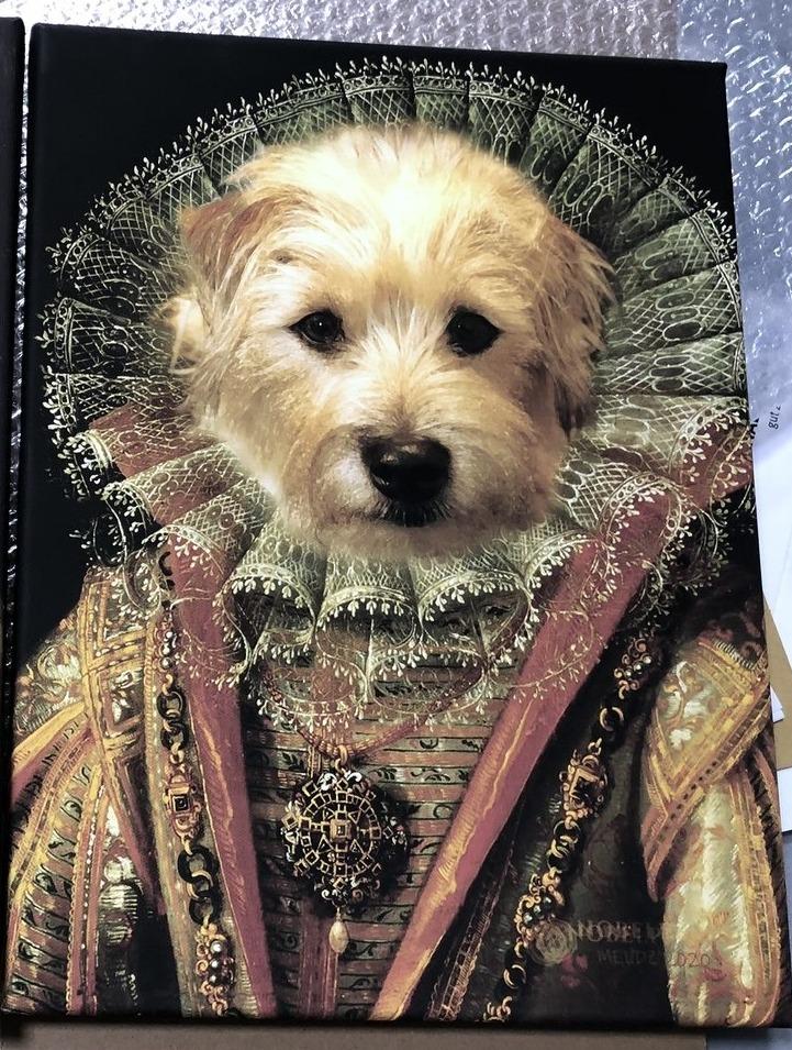 Die Prinzessin - Porträt auf Leinwand und Holzrahmen