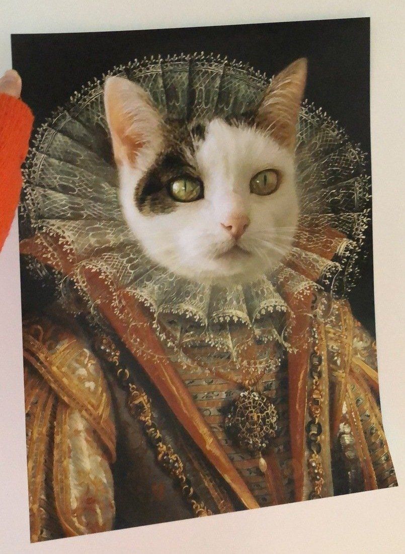 Die Prinzessin - Porträt auf Leinwand und Holzrahmen