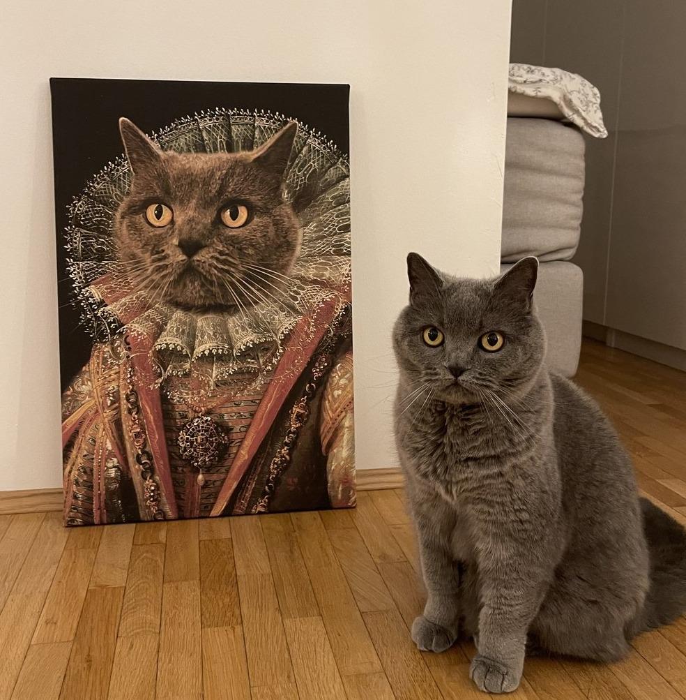 Die Prinzessin - Porträt auf Leinwand und Holzrahmen