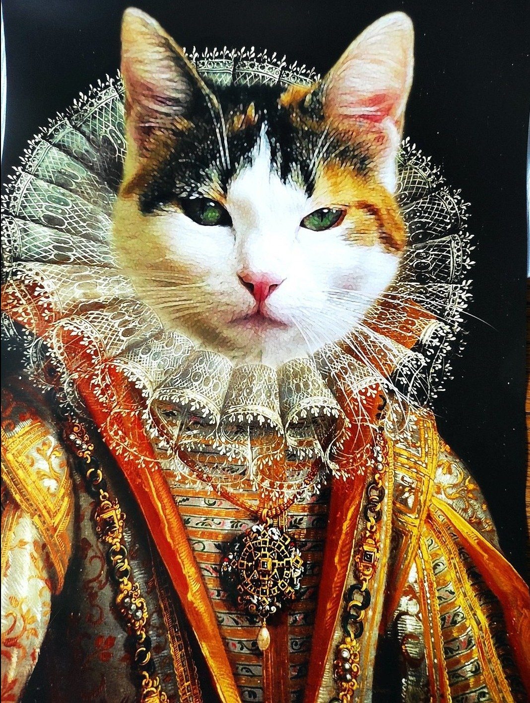 Die Prinzessin - Porträt auf Leinwand und Holzrahmen