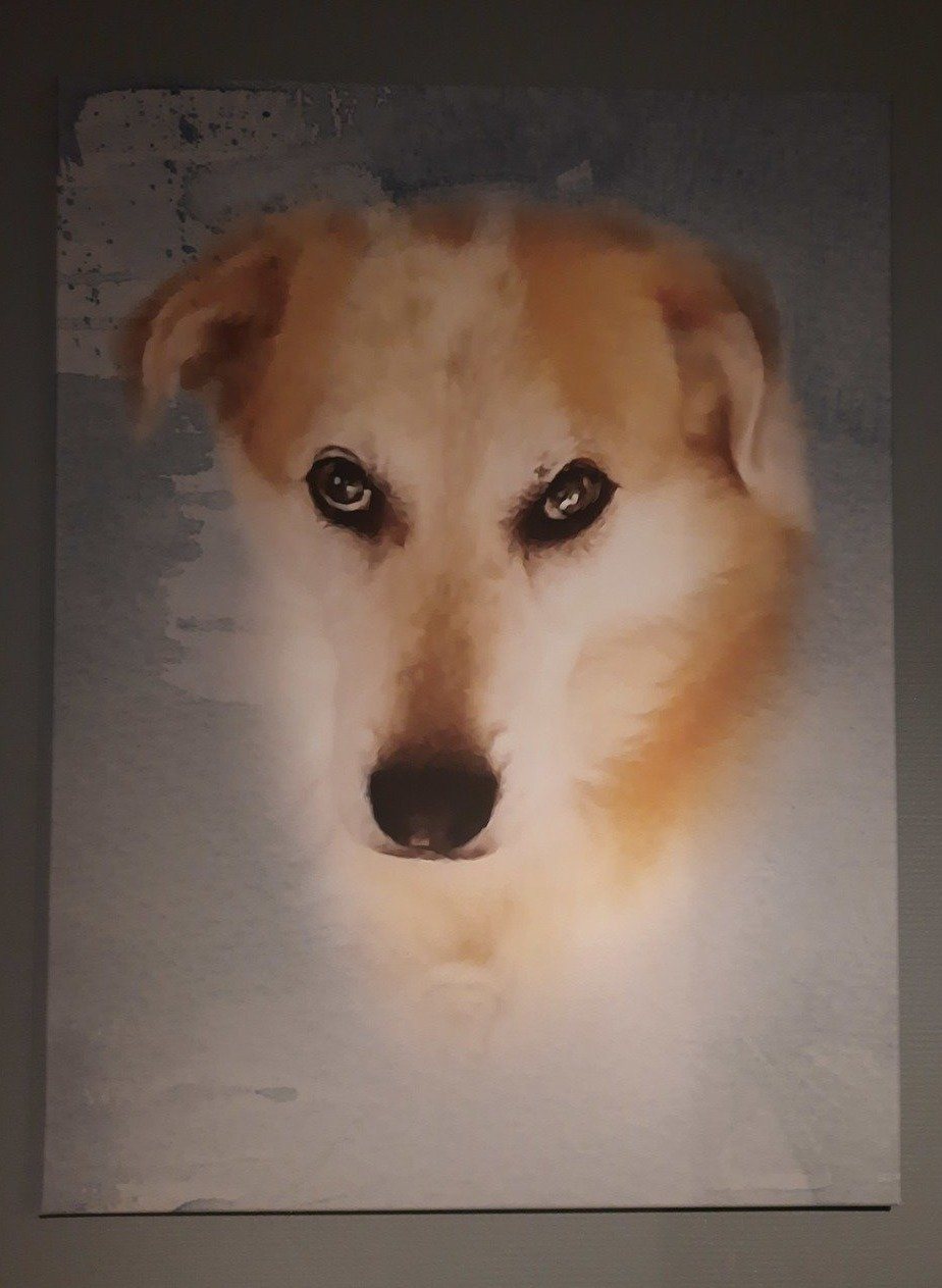 Klassisches Porträt "Aquarell" - Auf Leinwand und Holzrahmen
