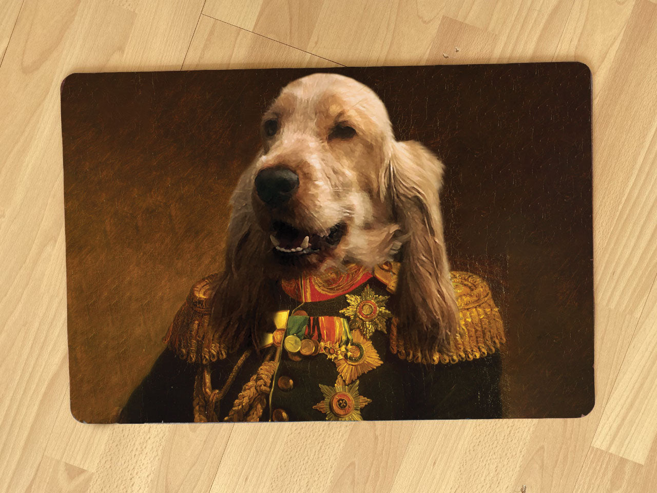 Personalisierte Fußmatte (Hund und Katze)