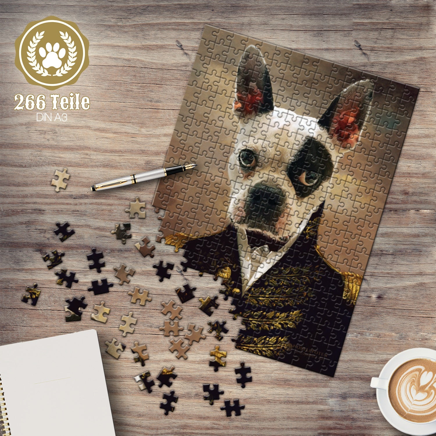 Kleiner Hund als Haustierpuzzle