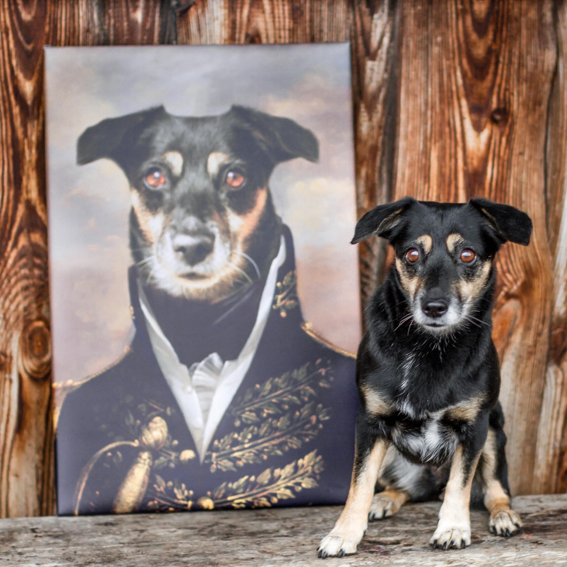 Süßer Hund als Gemälde von Nobelpfoten