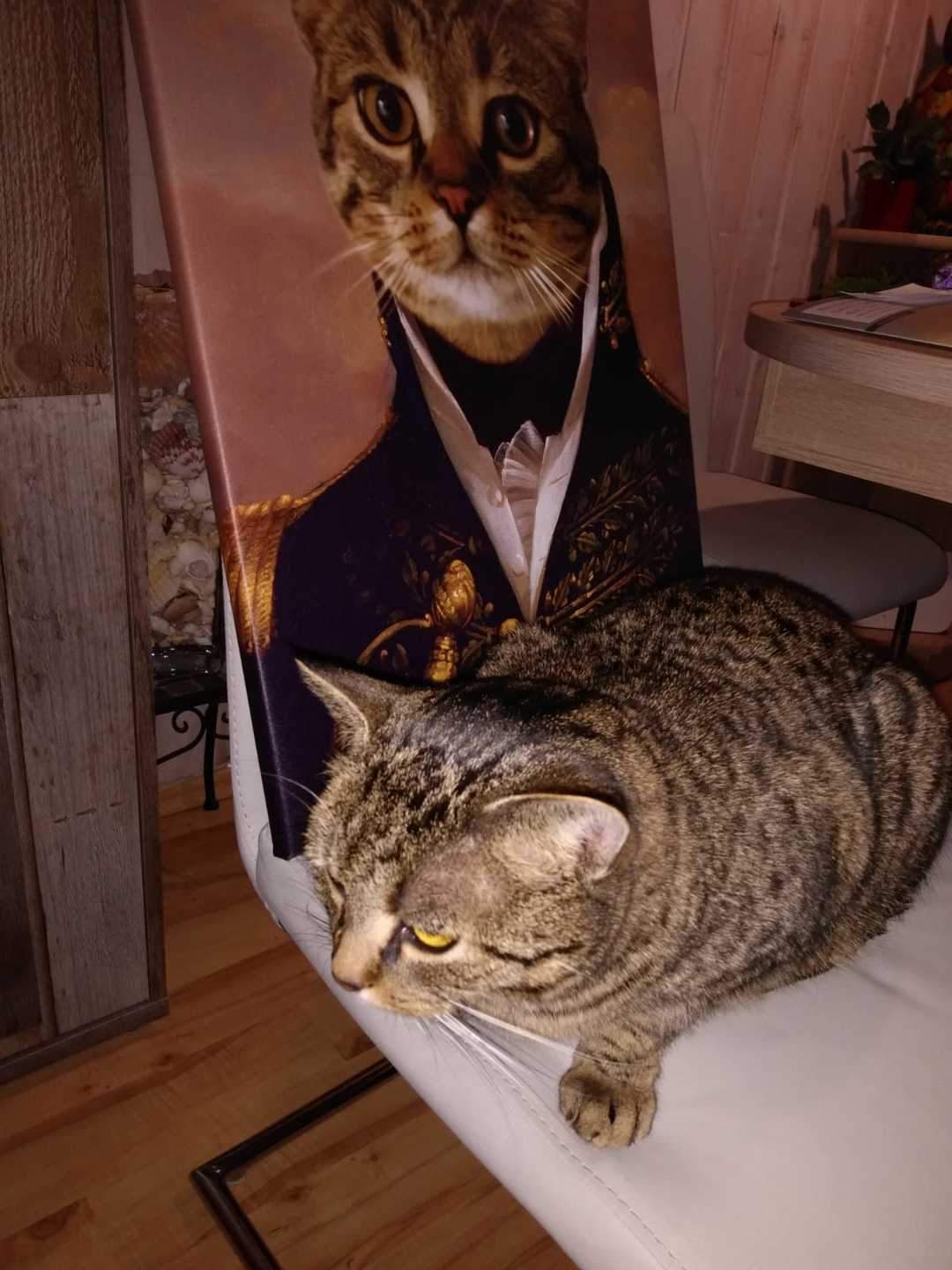 Katze auf Gemälde Leinwand Portrait