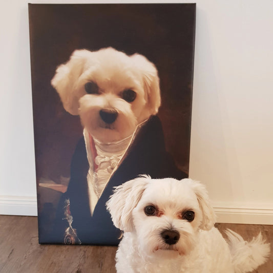Lustiges Haustierportrait in Uniform per Bestellung