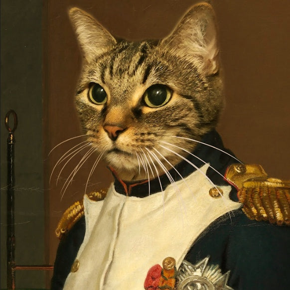 Kaiser Napoleon - Porträt auf Leinwand und Holzrahmen