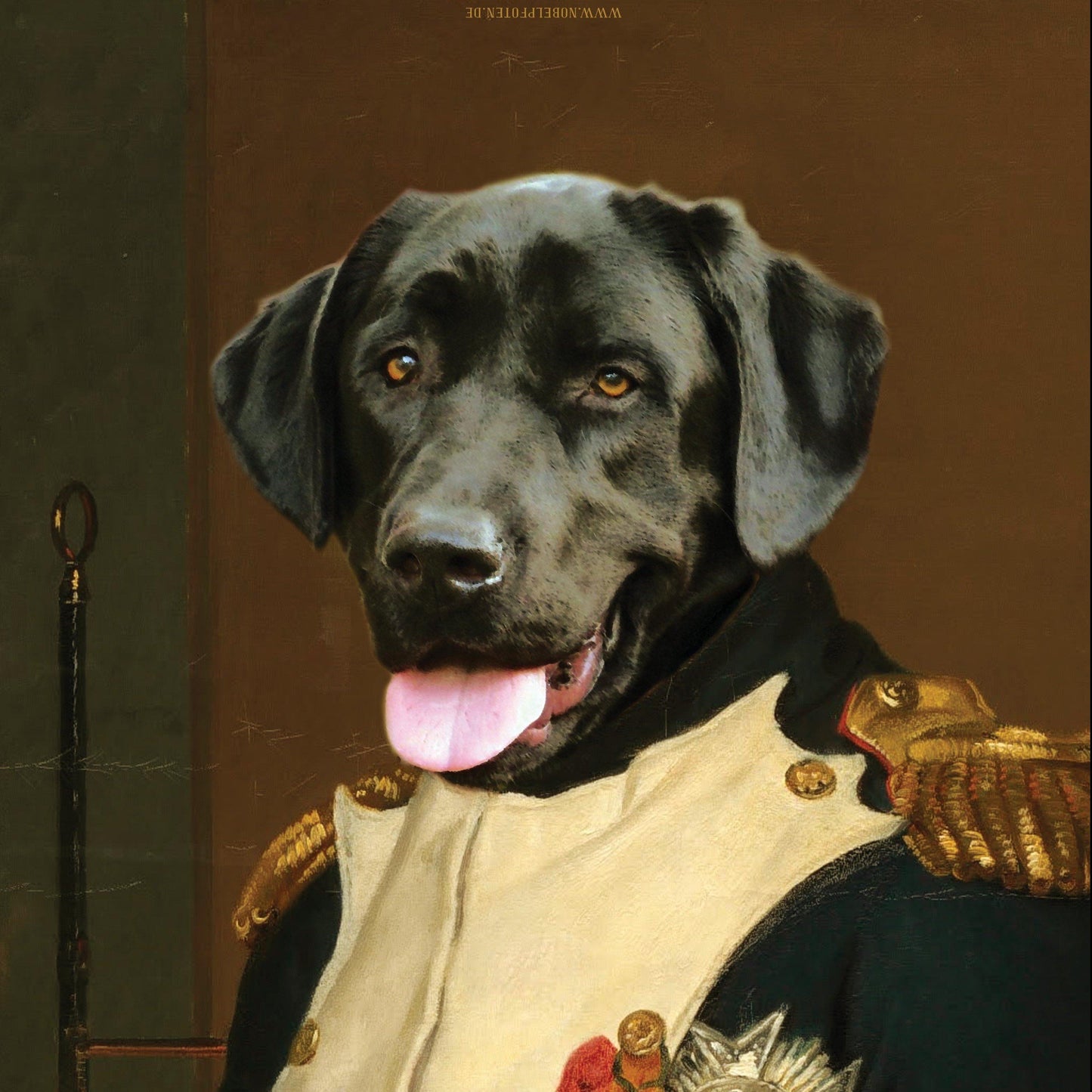 Kaiser Napoleon - Porträt auf Leinwand und Holzrahmen