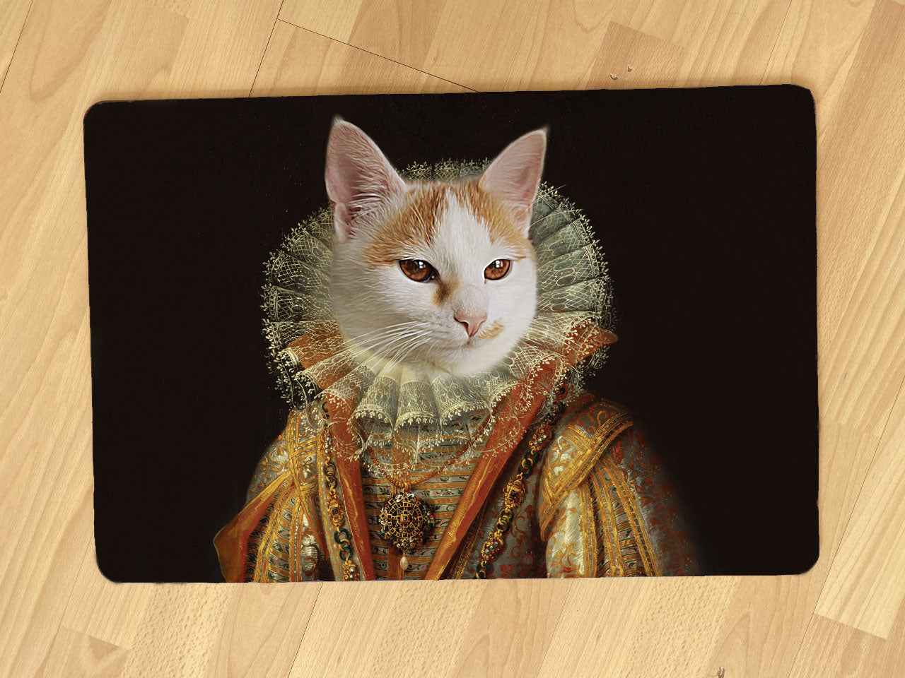 Personalisierte Fußmatte (Hund und Katze)