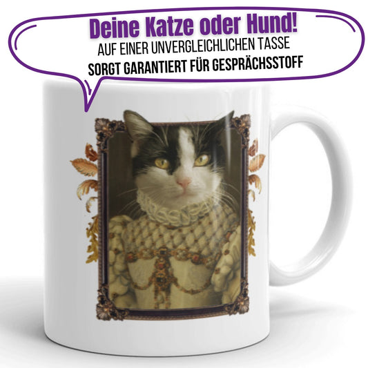 Haustiertasse die Königin eine Katze als Königin
